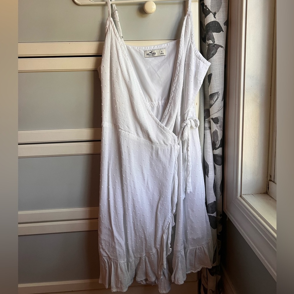 Hollister White Textured Mini Dress